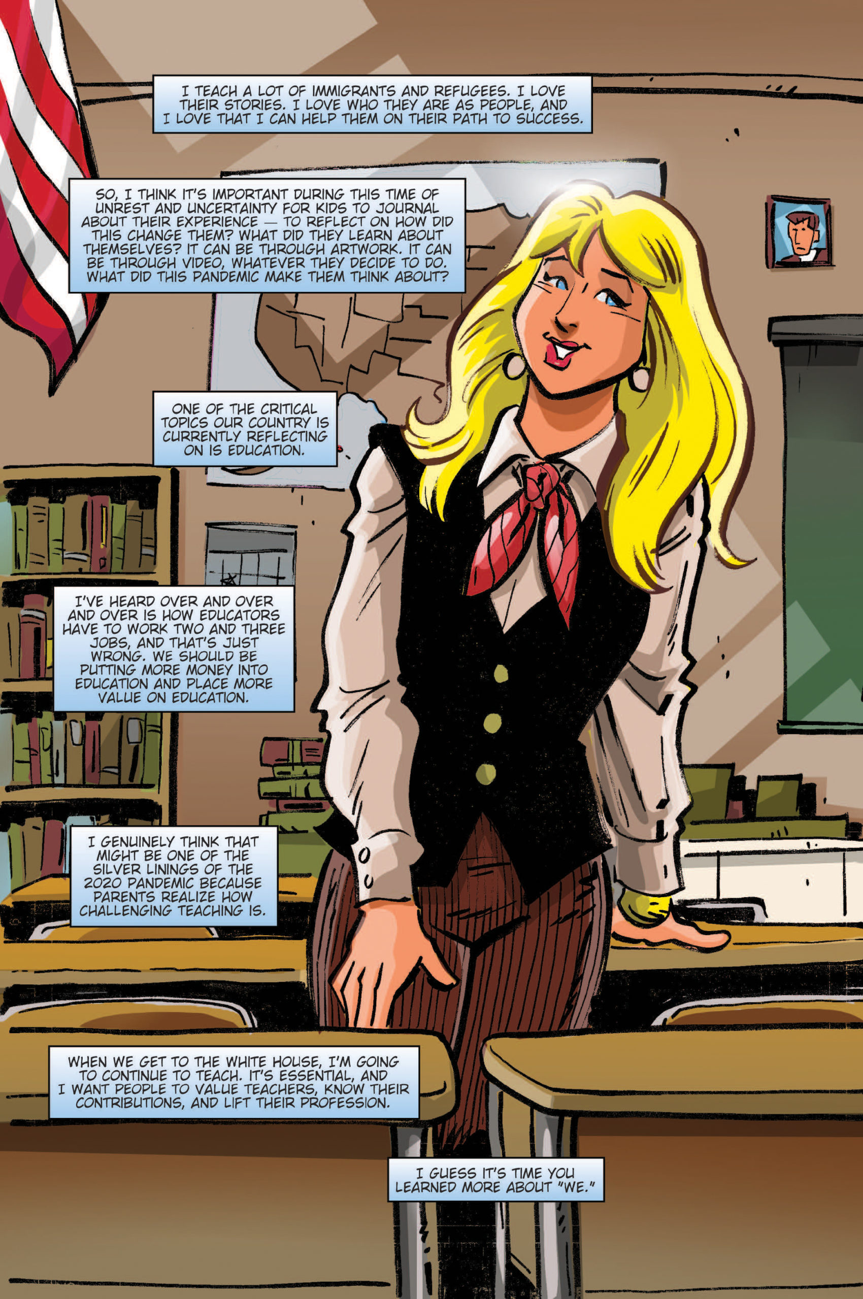 OUT THIS WEEK! FIRST LADY JILL BIDEN GETS THE COMIC BOOK TREATMENT