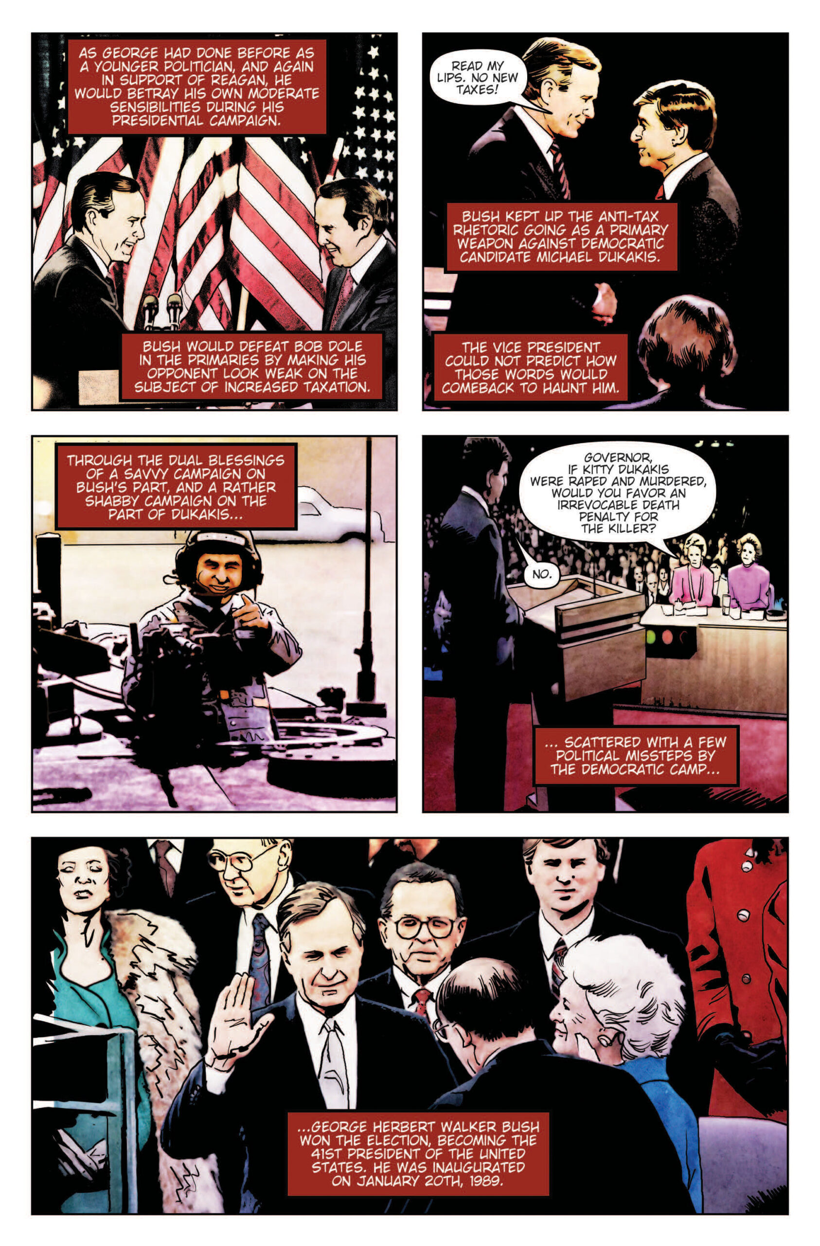 President George H. W. Bush Comic Book Treatment On The Anniversary Of 